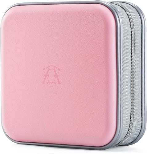 Miniatura 9 de alavisxf xx Estuche para CD, 48 capacidad de plástico duro para DVD con cremallera portátil para CD y disco de almacenamiento grande para viajes
