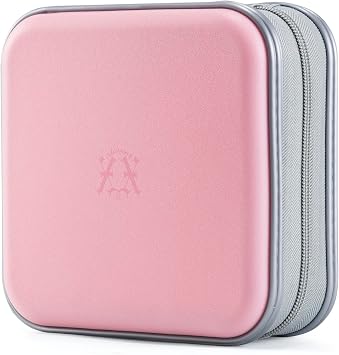 alavisxf xx CD Case, 48 Capacity Hard Plastic Zipper Disc Wallet for Car