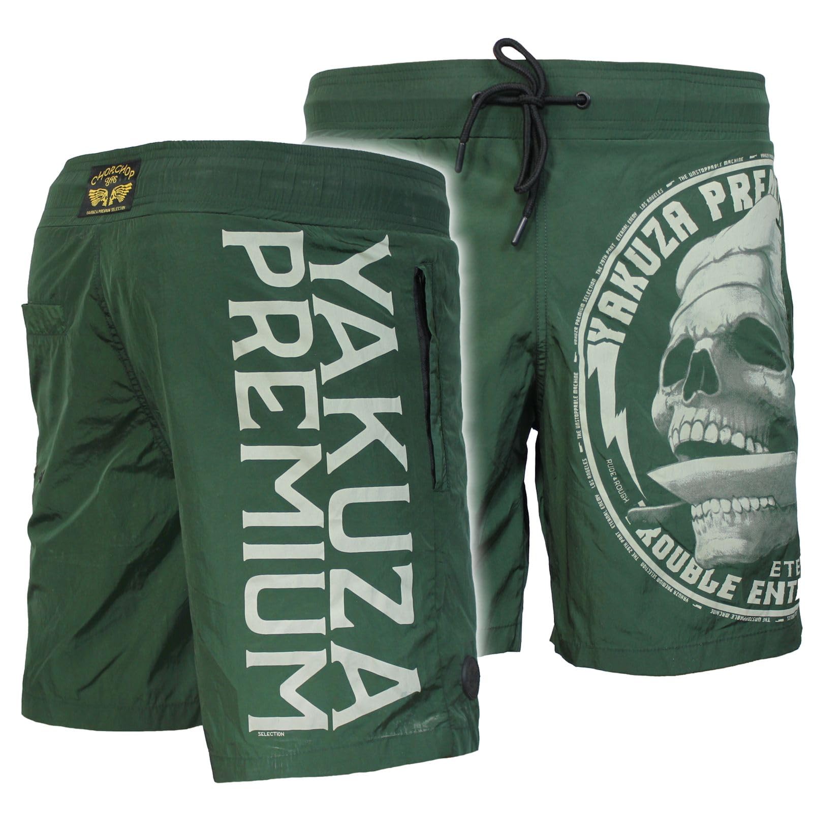 Yakuza Premium Herren Badehose 4076 dunkeloliv Shorts