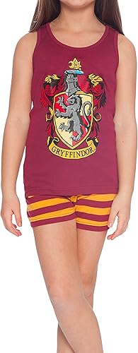 Miniatura 5 de Harry Potter All House Crest - Conjunto de pijama de algodón con camiseta corta de Intimo