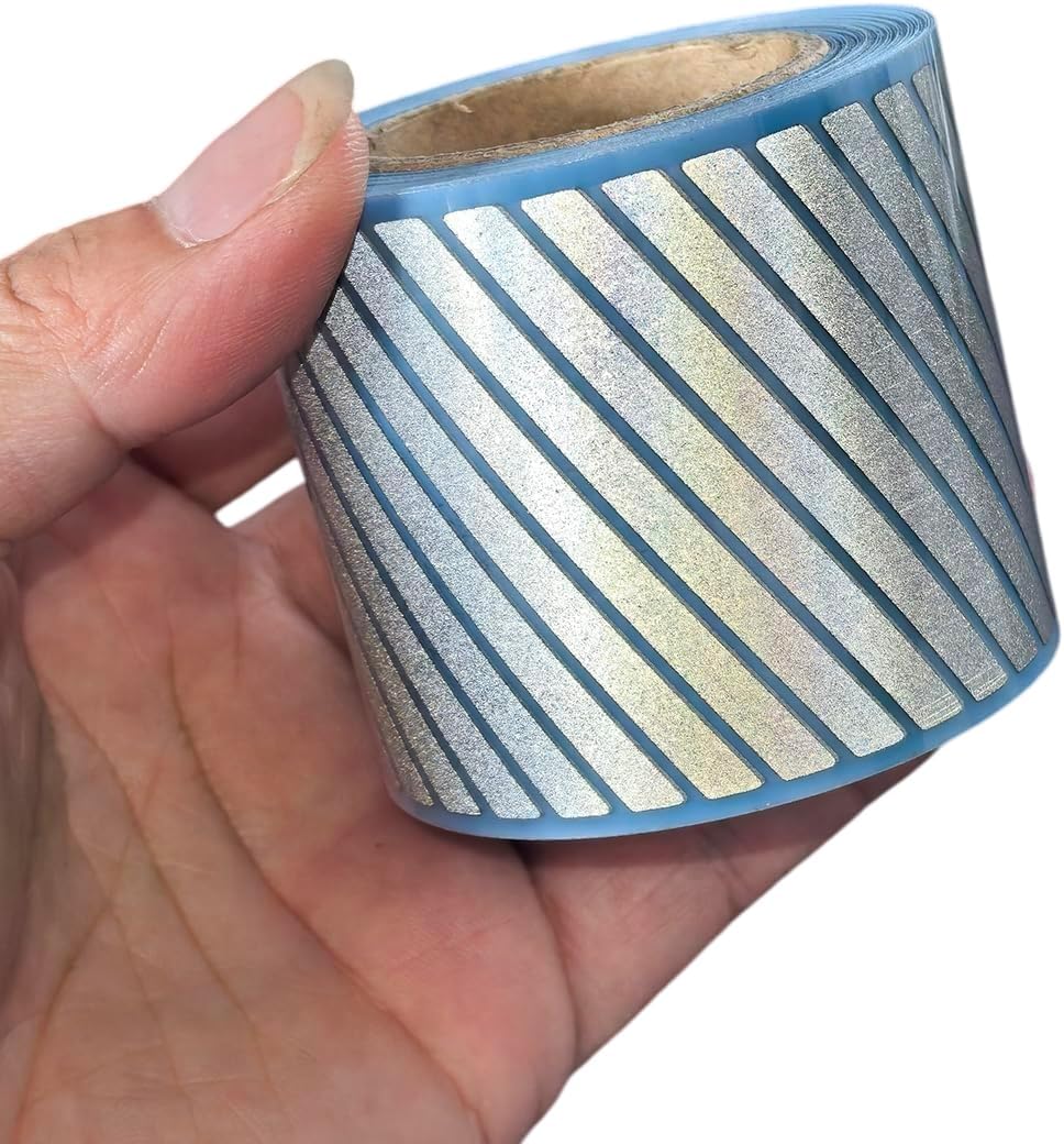 High Visibility Silver Reflective Heat Transfer Vinyl Elastic Iron On Stickers for Clothing Bags T-Shirt Striped 2inch x 5yard