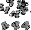 Metal Pin Backs, Locking Pin Backs, 20 Pieces Keepers Clasp Needle Back Lock Flat Head clamp Badge Fastener Tie Tack Lapel Brooch Enamel Lapel Pins Lock and DIY Crafts,Without Needle - Black