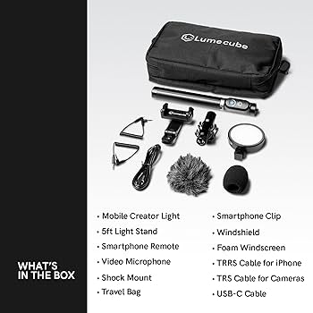Lume Cube 軽量ポータブルスマートフォンクリップ - ブラック Amazon.com: Lume Cube Content Kit 2.0 - Portable Selfie