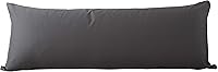 Vista 1 de Evolive Nueva Funda de Almohada Corporal de Hilo 300TC 100% Algodón con Cierre de Cremallera Oculto 21"x54" (Gris Carbón)