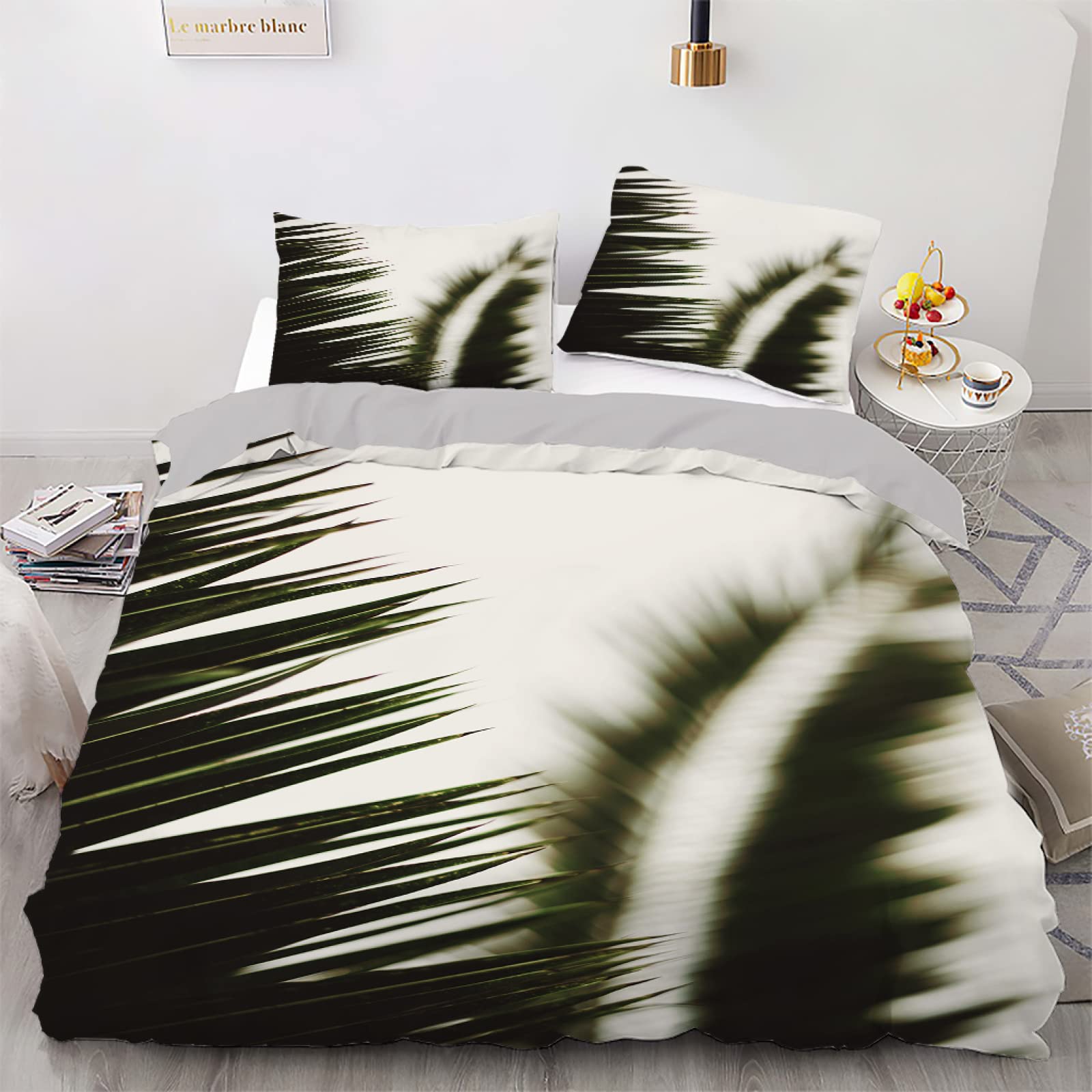 Housse de couette 220x240 adulte microfibre parure lit blanche 110g