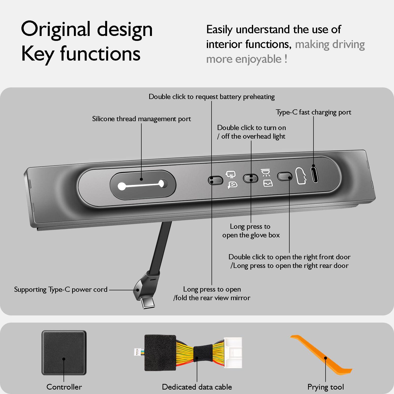 Center Console Controller USB Hub Compatible for Tesla Model 3 Model Y ...