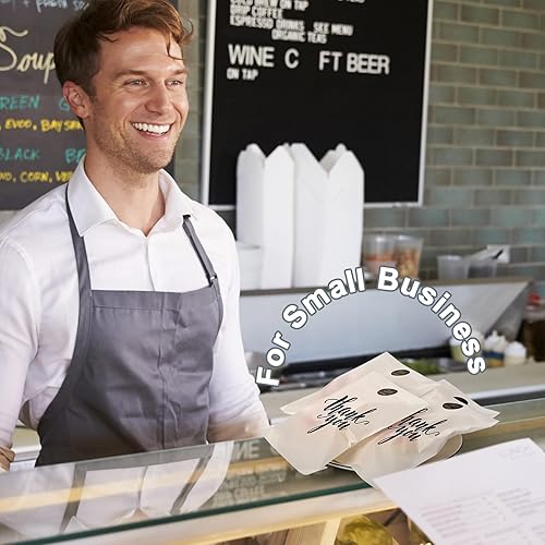 Miniatura 5 de Outus 1000 bolsas planas de vidrio encerado, bolsas de papel encerado para galletas, bolsas de golosinas, suministros de papel pequeños para jabones