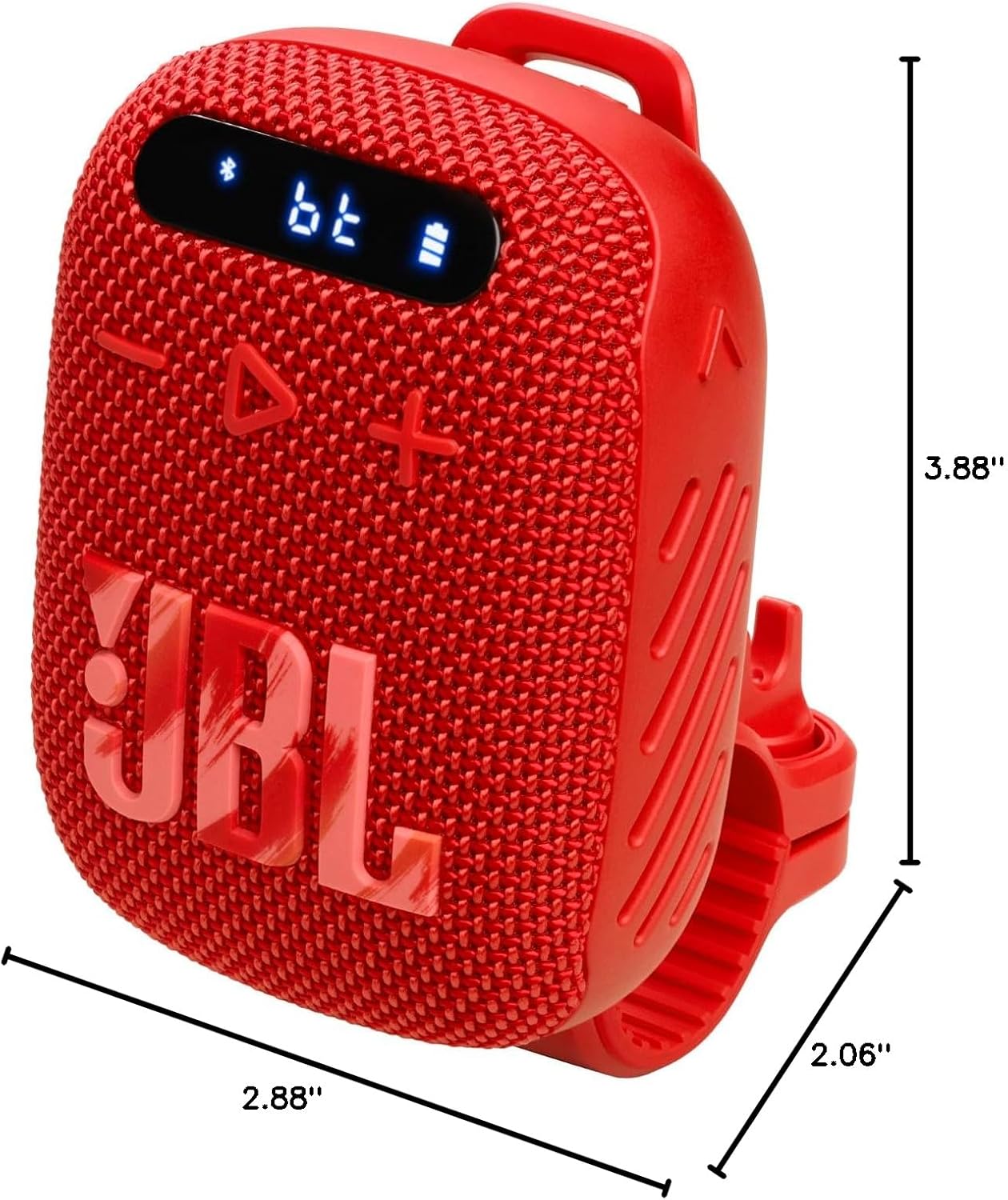 JBL Wind 3 FM Bluetooth Handlebar Speaker (Red) - Image 7