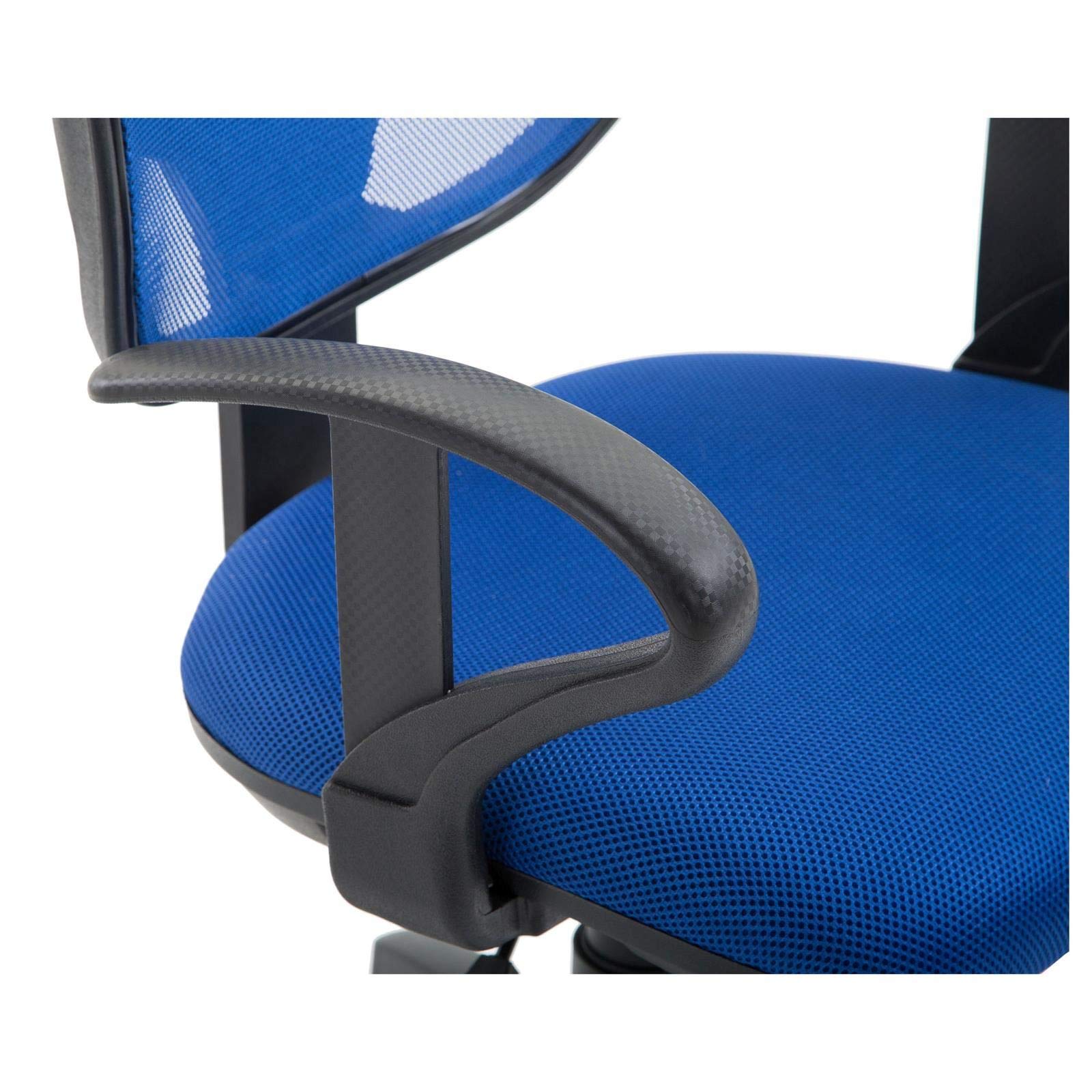 IDIMEX Sedia Ufficio Jogo – Girevole Ergonomica In Tessuto Mesh Blu – Regolabile In Altezza