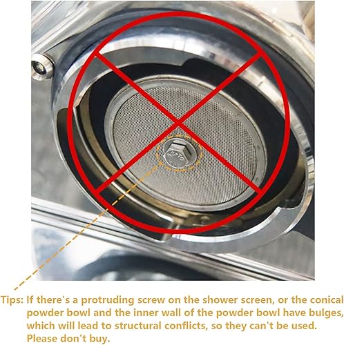 Miniatura 7 de Pantalla de disco de espresso de 2.008 in, 100 m de grosor y 0.067 in de grosor, acero inoxidable MISETTO SS, reutilizable, profesional,