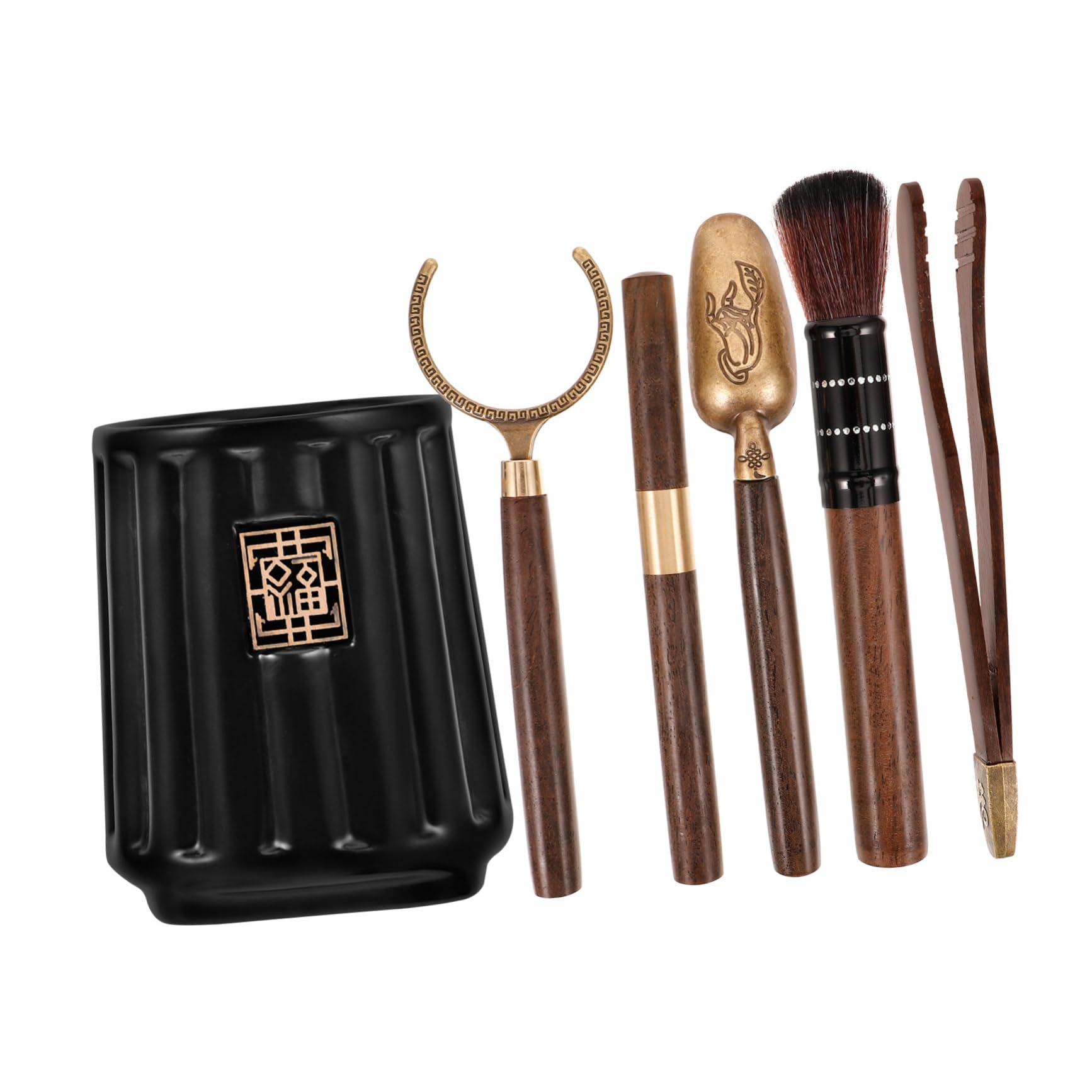 SOLUSTRE 2sätze Chinesischen Teezubehör Für Teezeremonie Kung Fu Teeset Mit Teelöffel Und Teebucket Elegante Utensilien Für Teeliebhaber Und Sammler