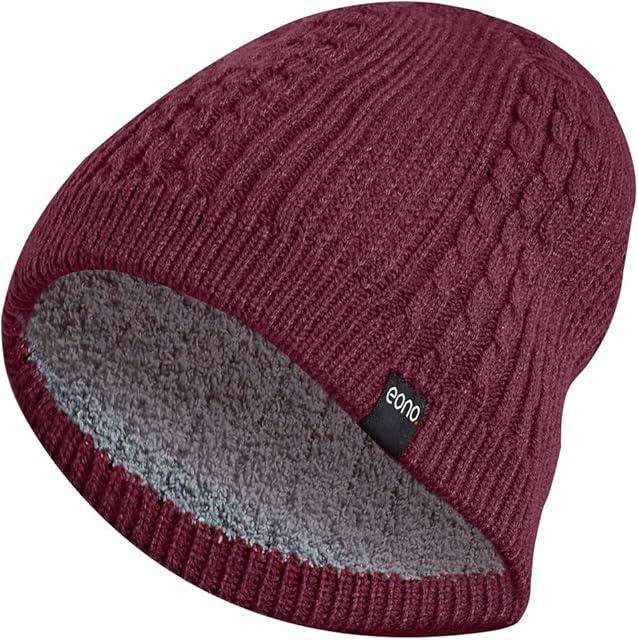Amazon Brand - Eono Beanies Hat for Men Women Unisex Winter Cuffed Plain Hat Soft Warm Knitted Beanies Cap