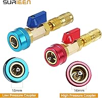 Vista 4 de R134A Kit de herramientas para instalador y removedor rápido de núcleo de válvula de AC, juego de herramientas para removedor de núcleo de válvula