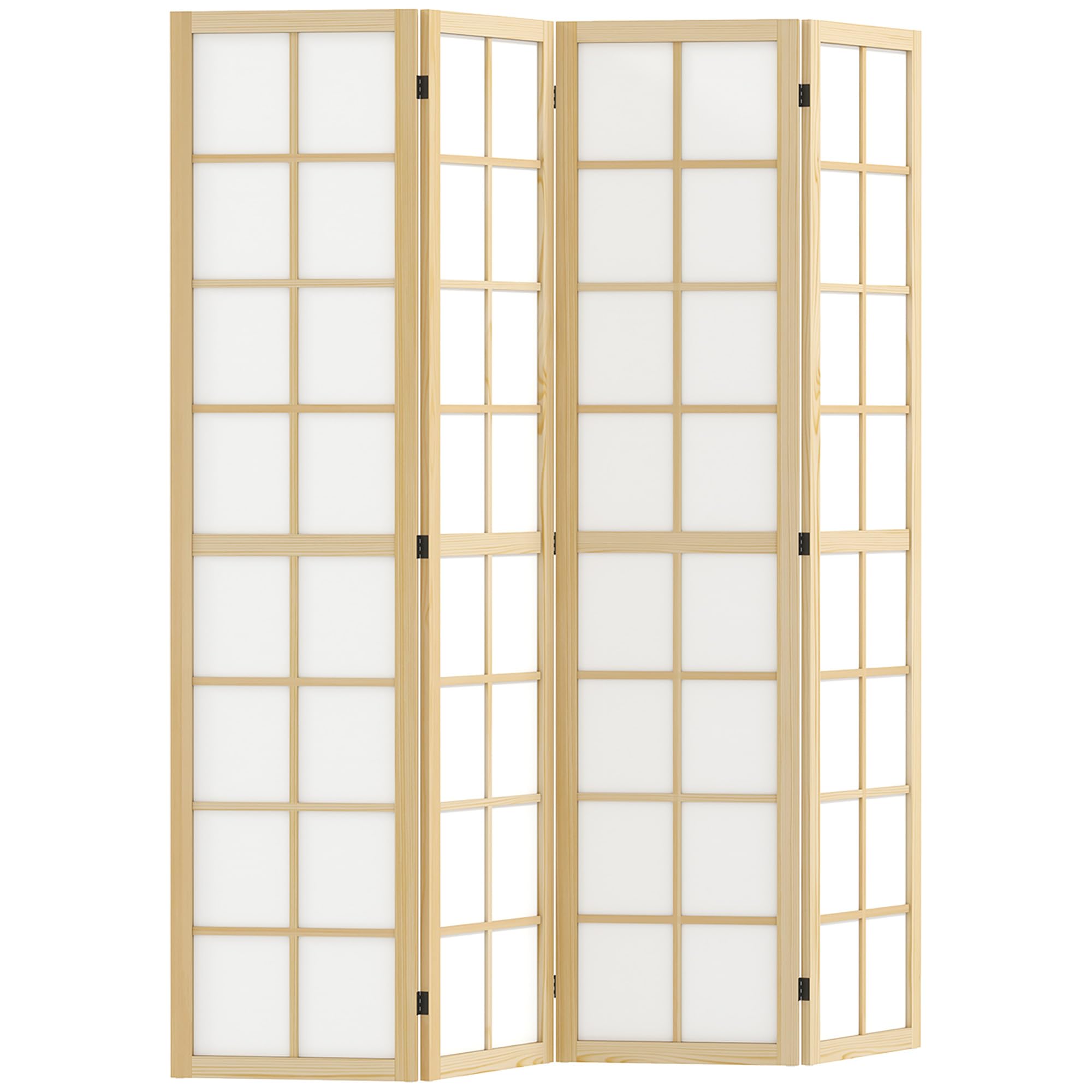 Homcom Indoor Room Partition4 Panel Folding Room Divider160 X 170Cm from B&Q