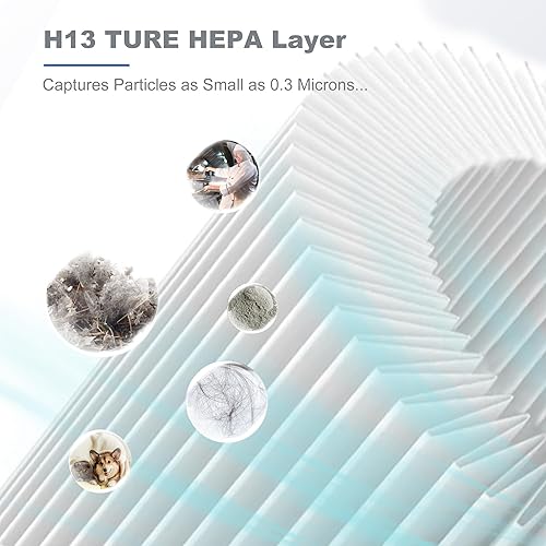 Miniatura 5 de Improvedhand Filtro de repuesto MK01 y MK06 compatible con AROEVE MK01 y MK06, ToLife TZ-K1, purificador de aire Kloudi DH-JH01, filtración 4 en 1,