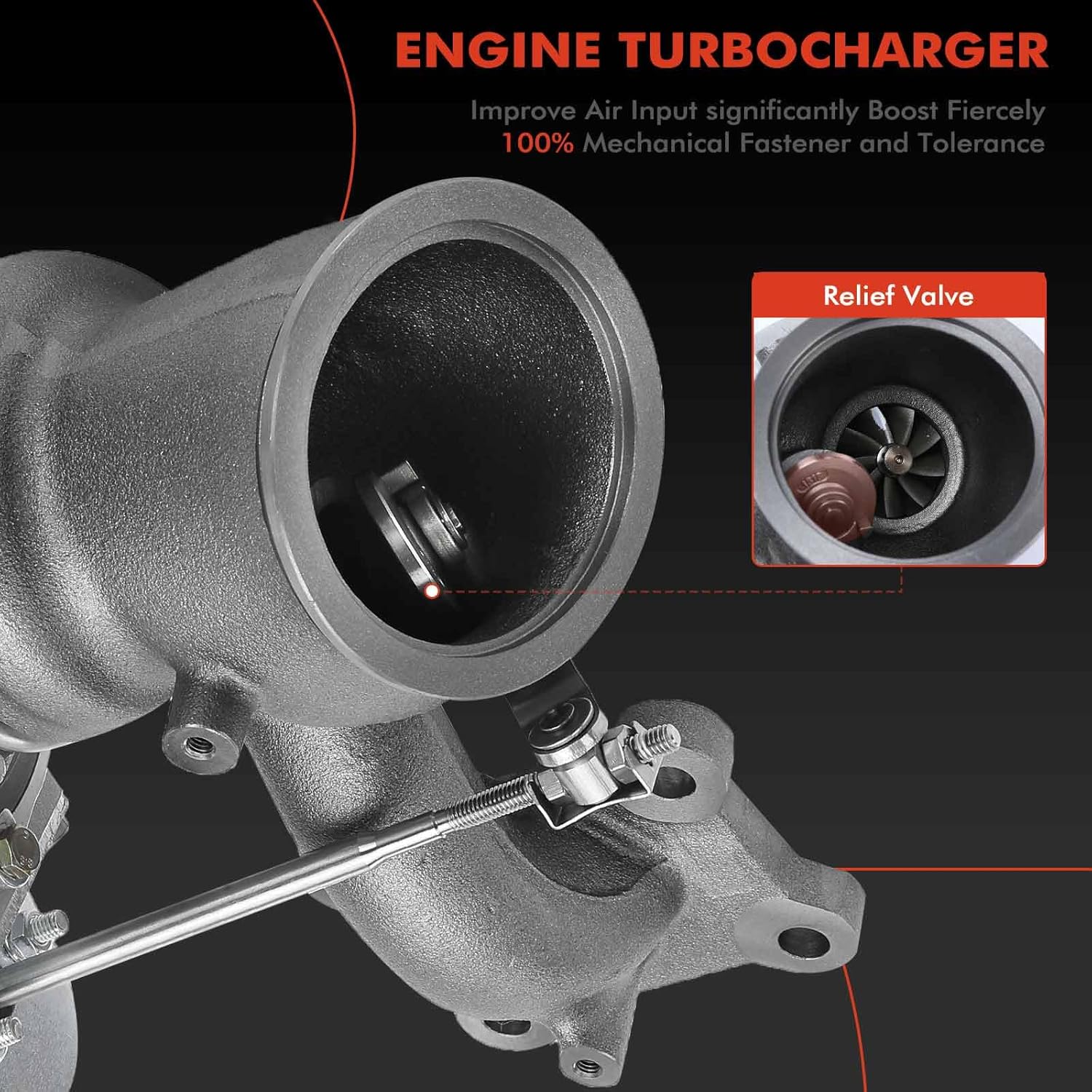 A-Premium K03 Complete Turbo Turbocharger Kit, with Wastegate Actuator & Gasket, Compatible with Ford Edge 2012-2013, Explorer 2012, L4 2.0L, Replace# 5303-970-0600
