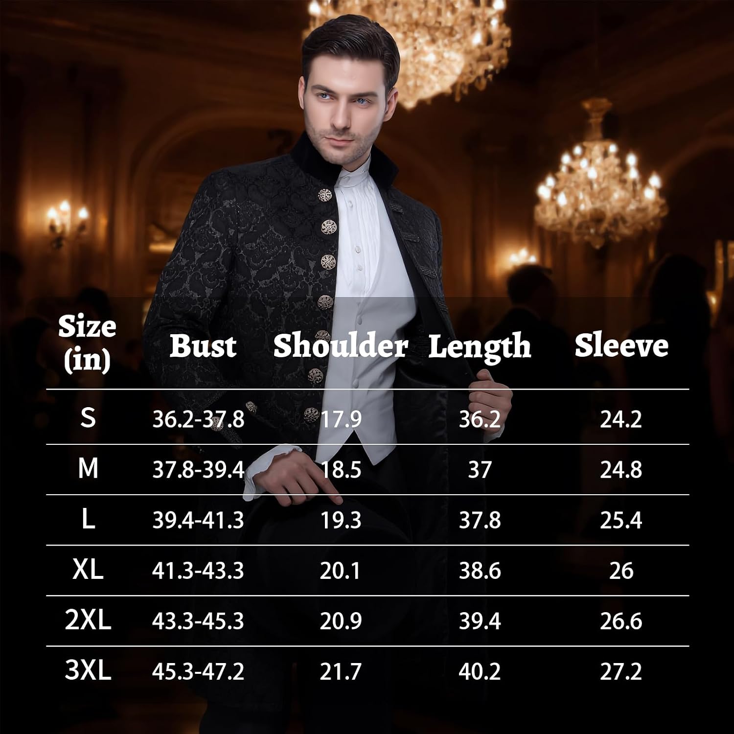 Men's Vintage Steampunk Jacket Tailcoat Halloween Costumes Victorian Coat Gothic Cosplay Coat Uniform