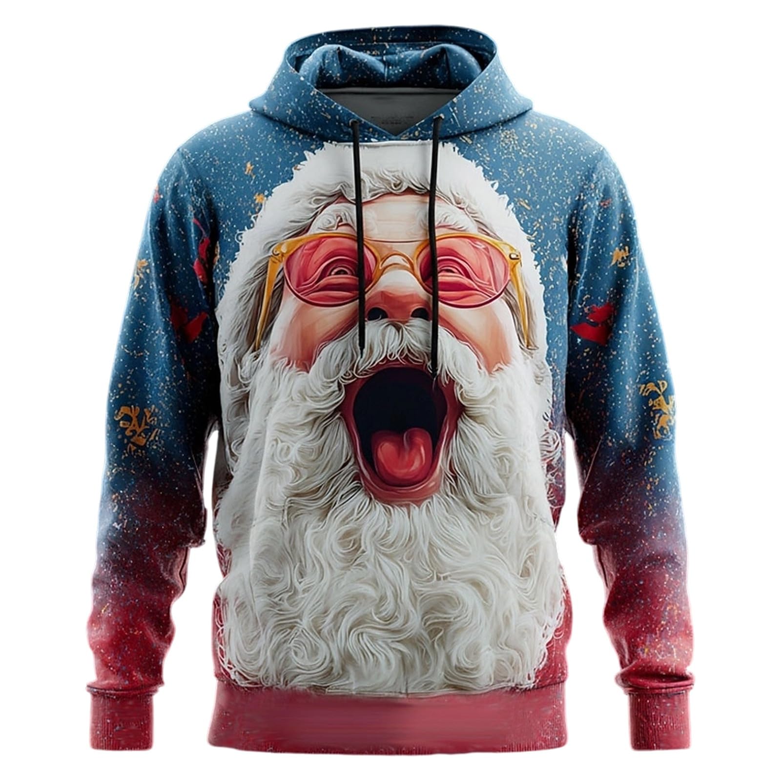 Pull polaire doux et chaud avec sweat à capuche imprimé festif - 4