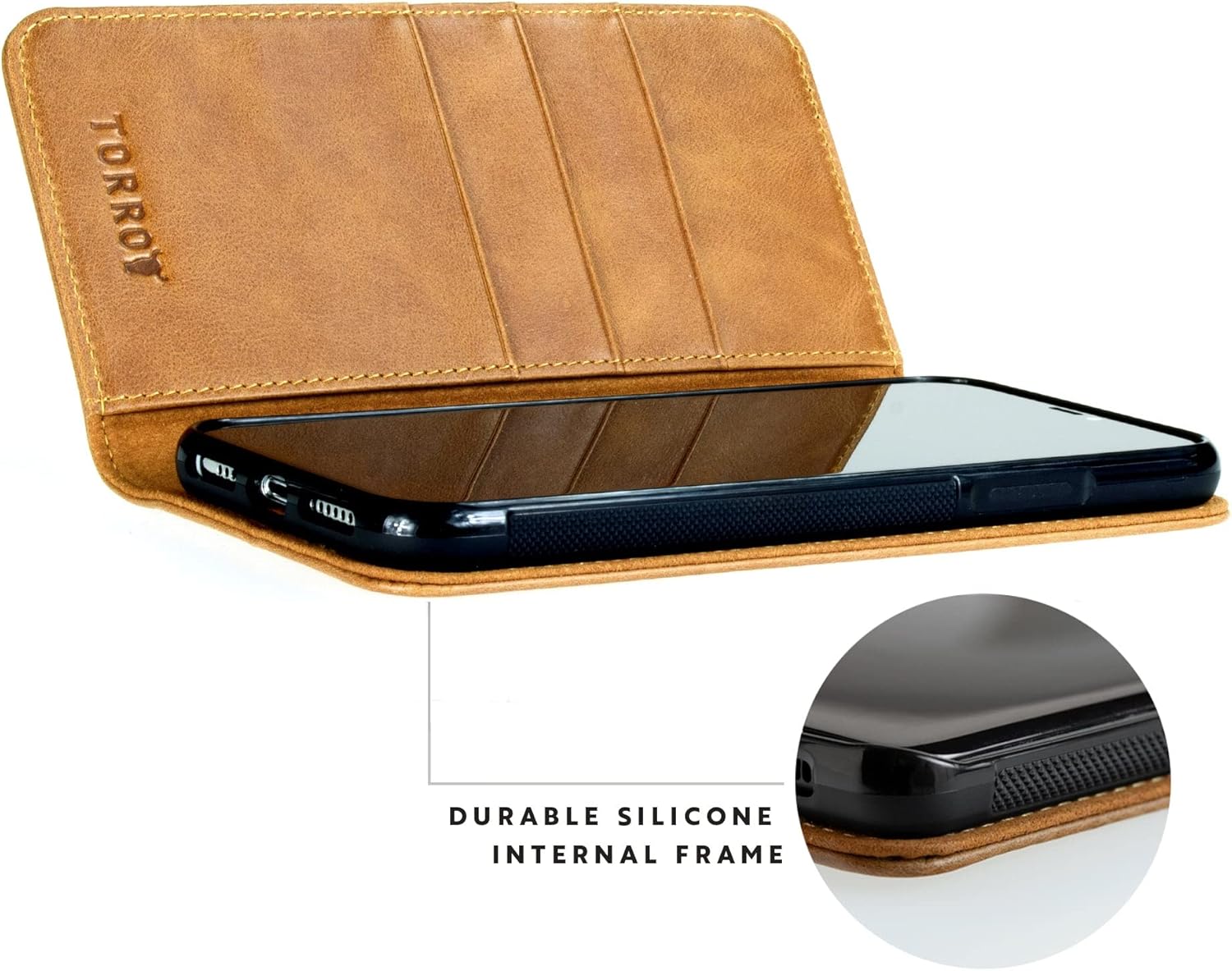 60% Off Discount TORRO Cell Phone Case Compatible with Apple iPhone 11 Genuine Quality Leather Flip Cover with [Card Slots] [Horizontal Viewing Stand] [Durable Frame] 6.1 Inch 2019 Release (Tan)