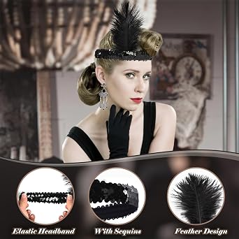 7 Pieces 1920s Accessories For Women, Great Gatsby Accessories
