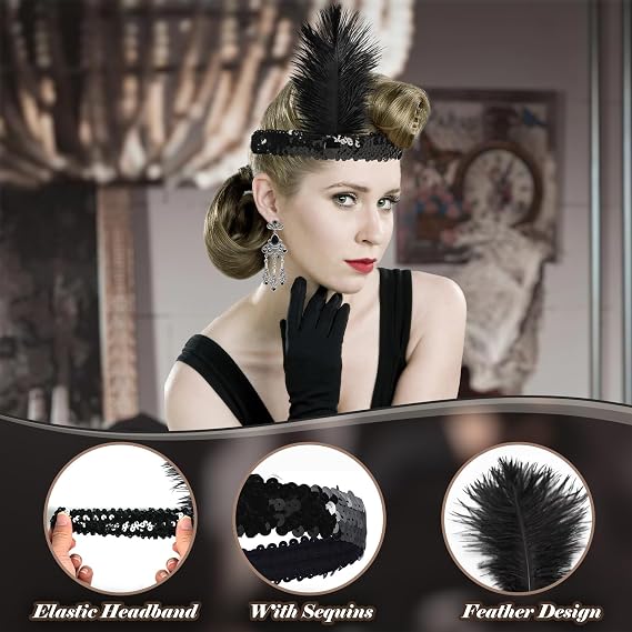 7 Pieces 1920s Accessories For Women, Great Gatsby Accessories