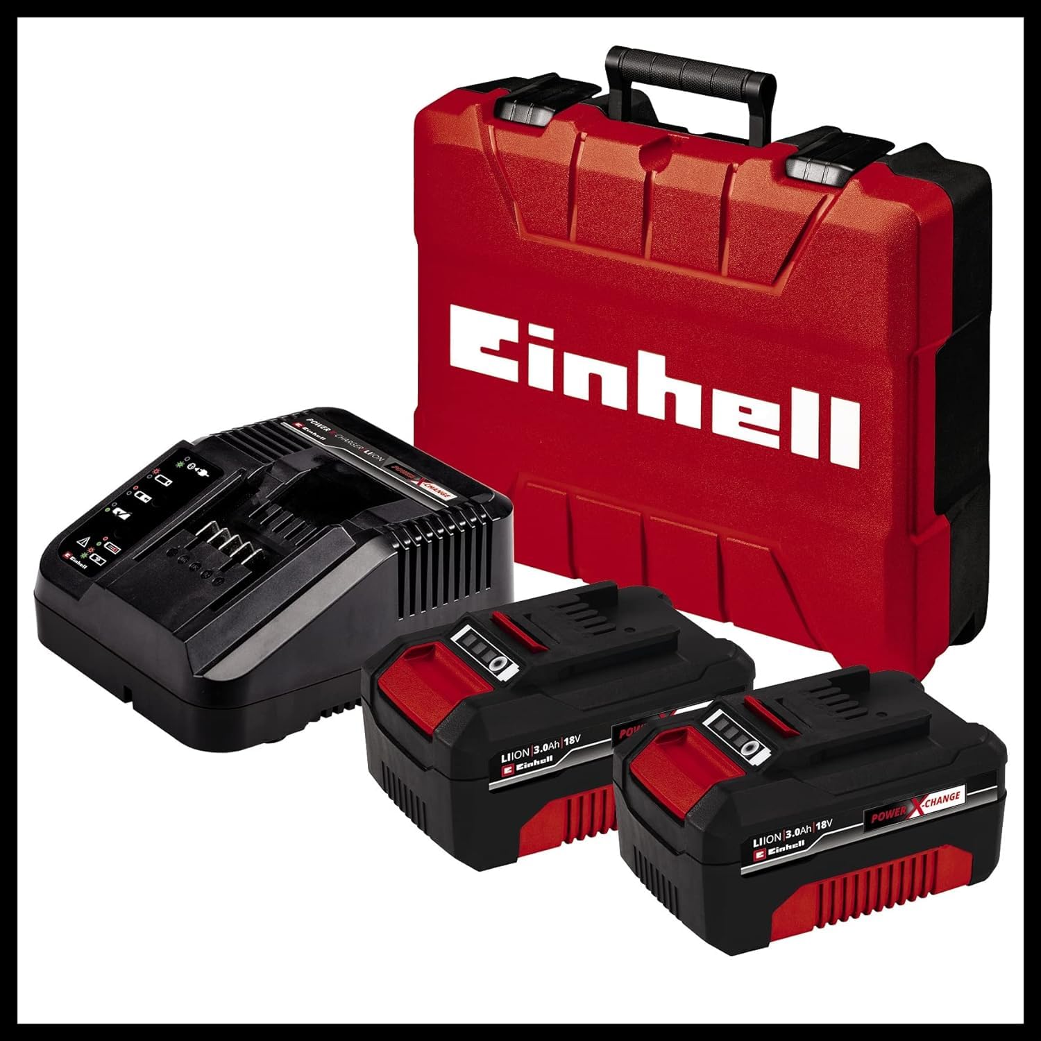 Einhell Te-Cd 18 Li-I Bl Wiertarka Udarowa, Czarny/Czerwony, 3 Elementy