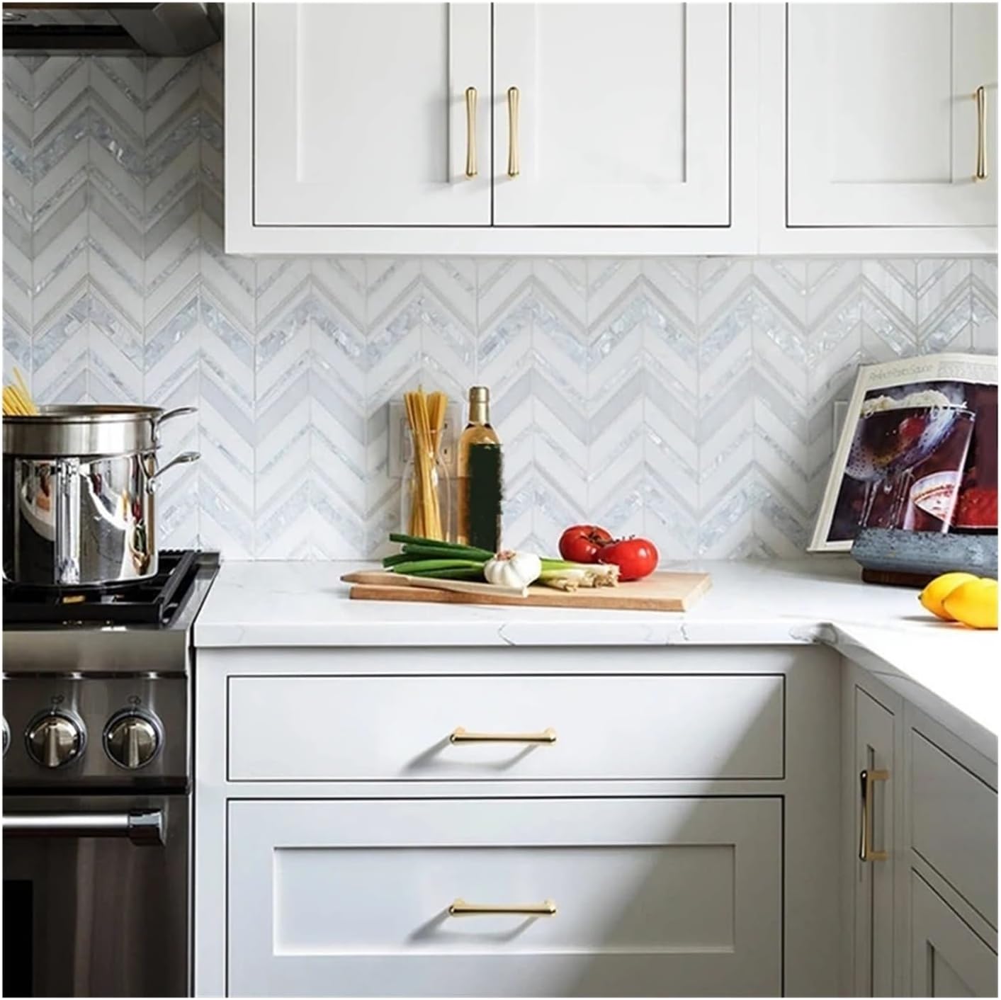 RHAIYAN ゴールド亜鉛合金キャビネットハンドルキッチン食器棚ワードローブドア取手引き出しノブ家具ゴールドキャビネット取手 (C