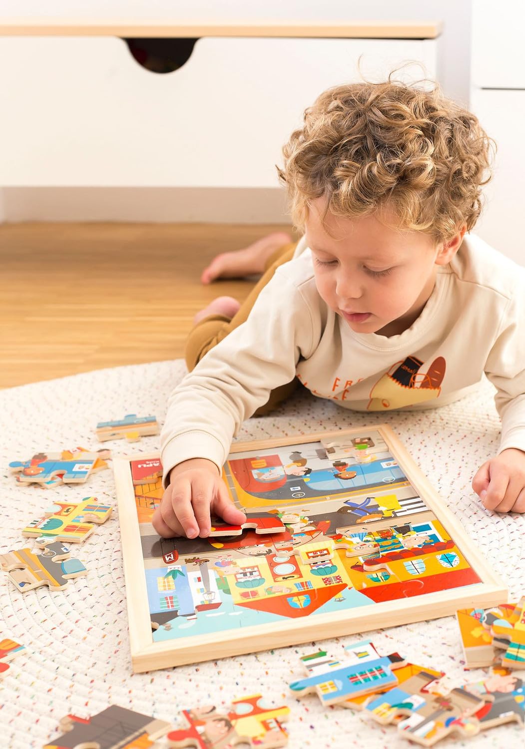 APLI Kids Puzzle 'Wald Mit Schichten' – Mit Rahmen, Pädagogisch Wertvoll