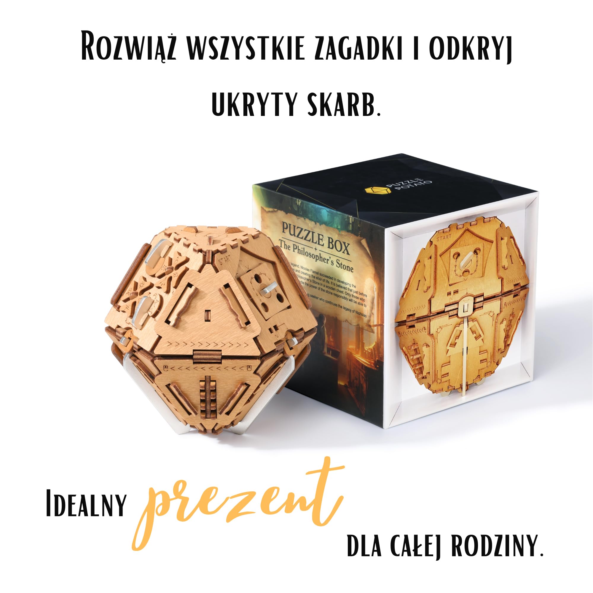Puzzle Potato - Kamień Filozoficzny - Puzzle Box - Układanki w pudełkach - Gra logiczna - Pudełko prezentowe