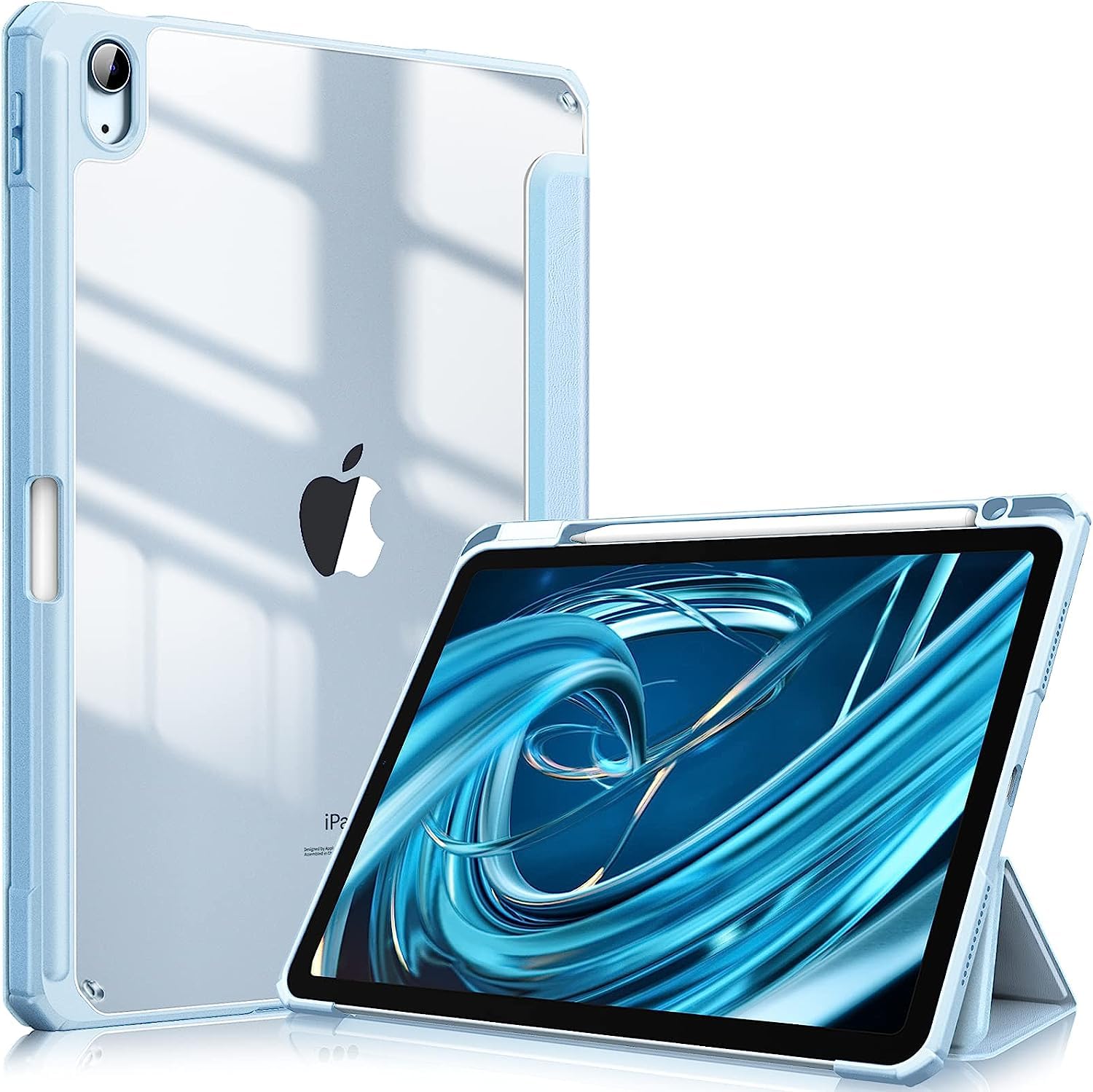 SwooK Case for iPad Air 11-inch M2 (2024), iPad Air 5th Generation (2022) / iPad Air 4th Gen (2020) 10.9 Inch -Shockproof Cover with Clear Back Shell & Pencil Holder (B09B7MK74G) Amazon Price History, Amazon Price Tracker