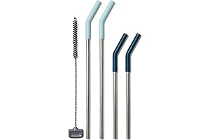 OXO Good Grips Reusable Straws, 5-Piece Set (Blue/Green)