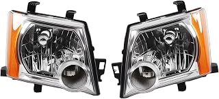 Driver & Passenger Side Halogen Headlight Compatible with Xterra 2005-2015 Headlamp 26010EA025 26060EA025 Left and Right