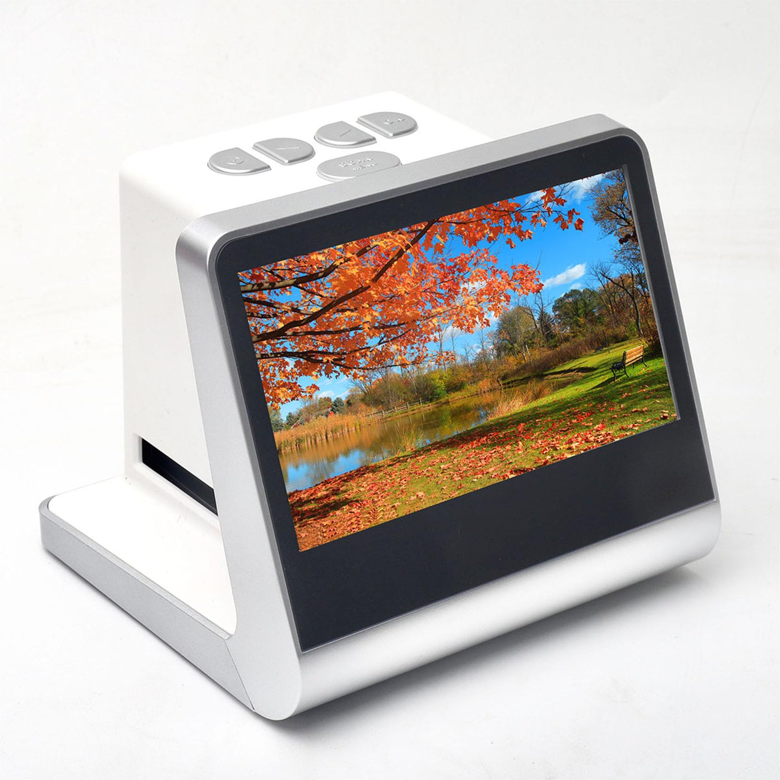 Scanner Digitale per Pellicole Tutto in Uno, Scanner per Pellicole E Diapositive da 22 MP, con Schermo LCD da 5 Pollici, Memoria Integrata da 16 GB
