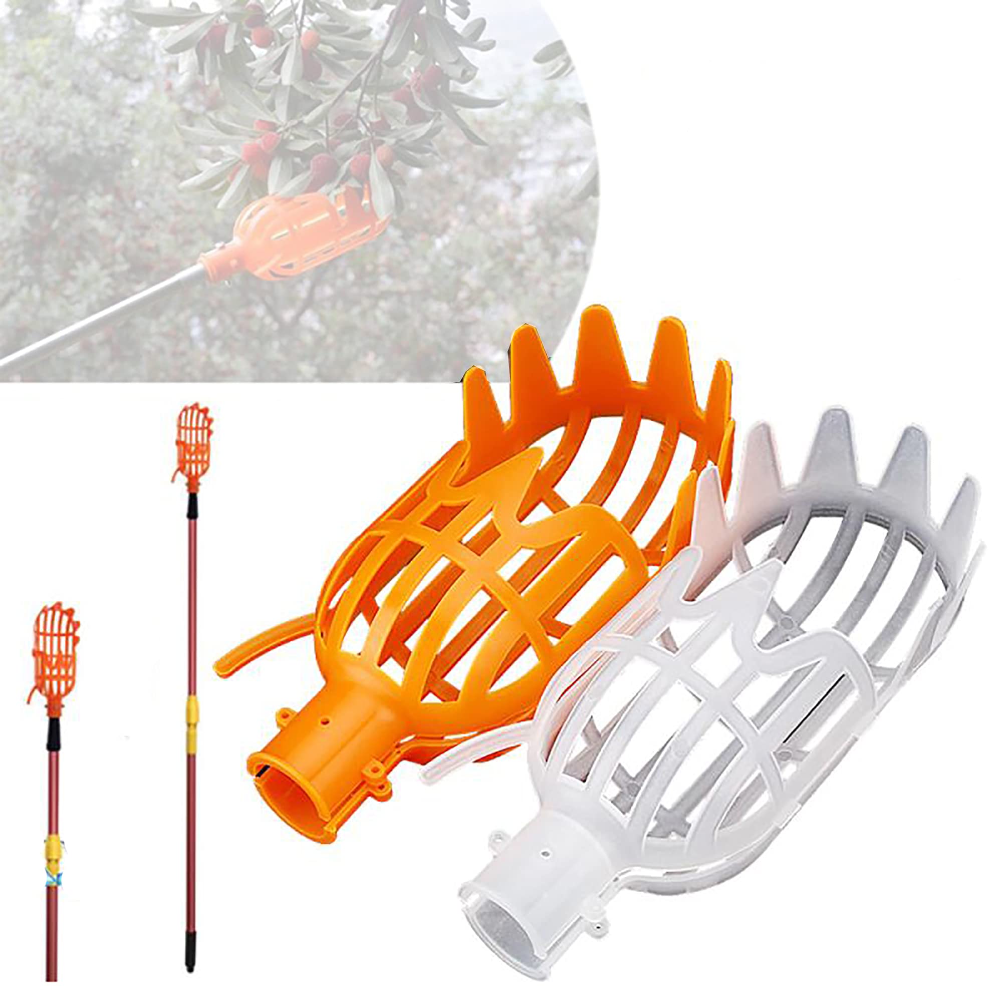 73HA73 Fruit Picker Adjustable Gripper Convenient Harvesting Fruit Collector Catcher Apple Peach Picking Supplies Garden Tools