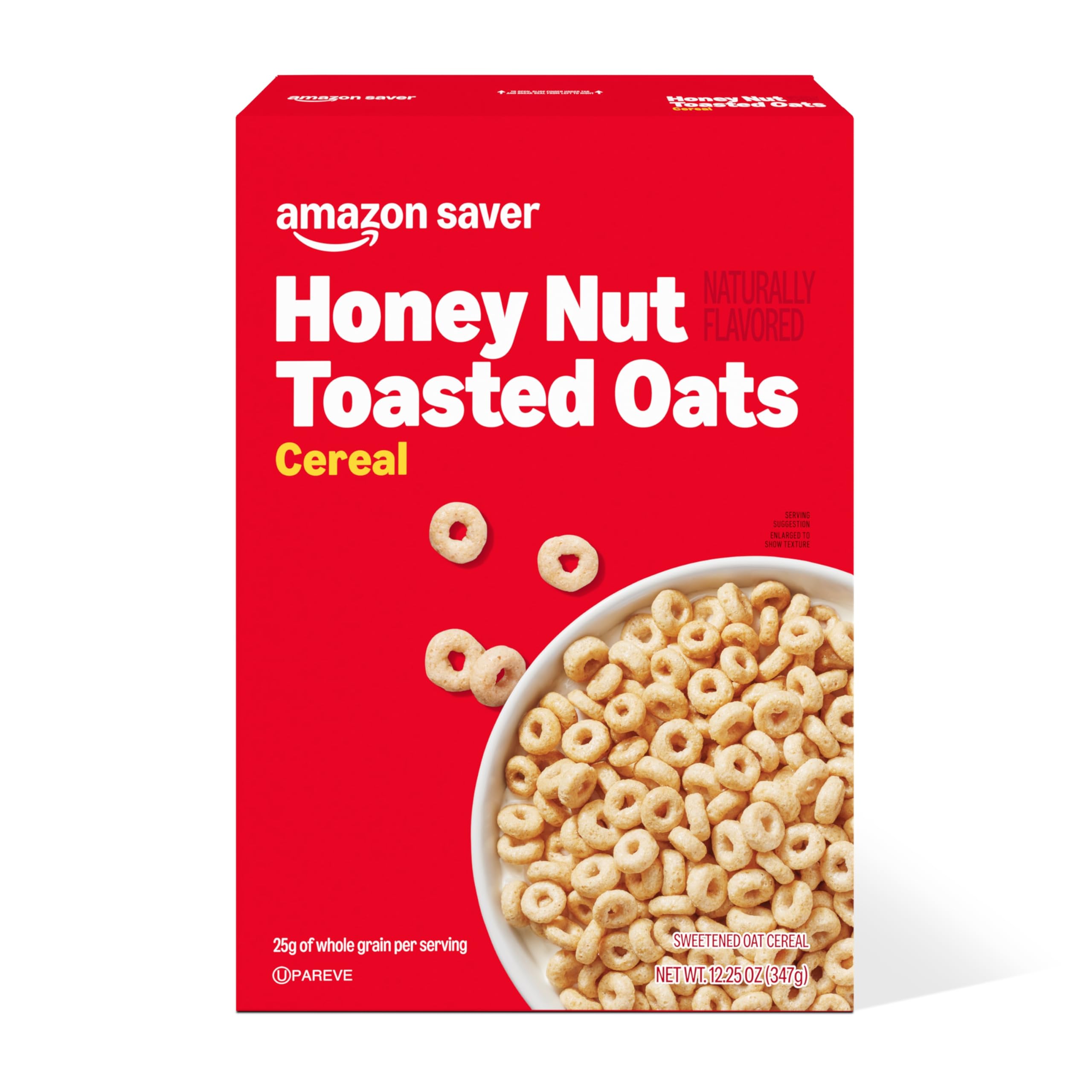 Amazon Brand - Happy Belly Honey Nut Toasted Oats Cereal, 12.25 Ounce