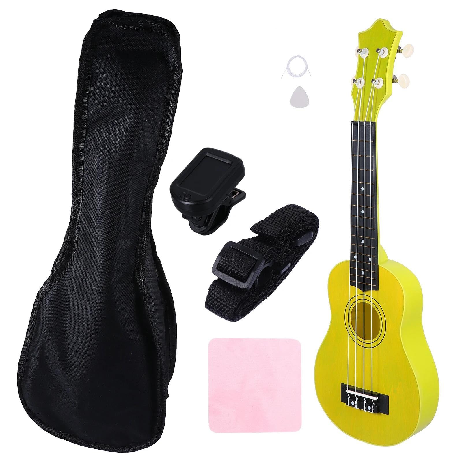 Ukulele Instrumenty Muzyczne 1 Zestaw 12 Calowego Ukulele Dla Początkujących Lekkie Małe Stabilne Brzmienie Drewno Lipowe(Type1)