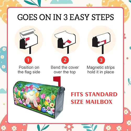 Miniatura 62 de Funda magnética para buzón de Navidad, diseño de árbol de copo de nieve de invierno, para jardín, patio, decoración del hogar, tamaño estándar, 21 x