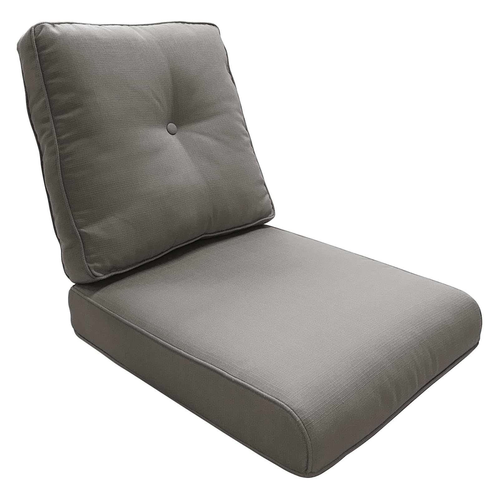 Belord Patio Furniture Gray Cushions with Removable Cover, 1 Pair of Cushions Including 1 Seat Cushion and 1 Back Cushion