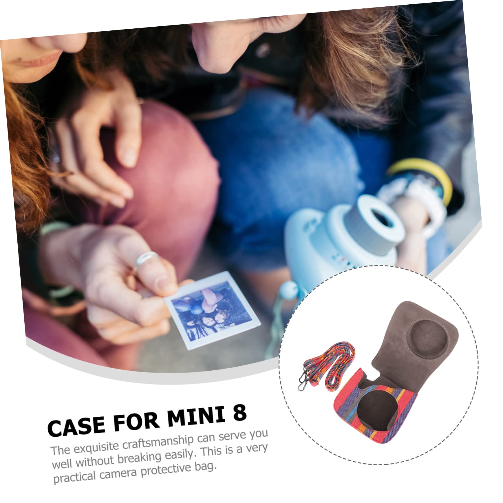 Abaodam 2pezzi Custodia Tela Per Fotocamera Istantanea Compatibile Con Mini Design Unico e Rimovibile Per Eventi Escursioni e Uso Quotidiano