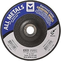 Vista 15 de Mercer Industries 621070 - 4-1/2" x 1/4" x 5/8"-11 Tipo 27 Muelas abrasivas para mampostería (paquete de 20)