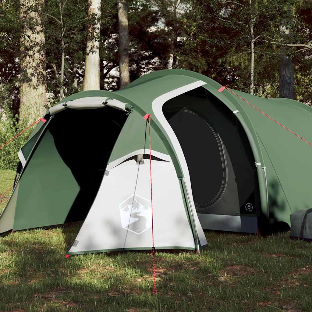 Tenda da campeggio a tunnel, impermeabile, per persone, bianca, oscurante, tenda rimovibile, connettore elettrico, leggera e antivento, per trekking, attività all'aperto, festival e