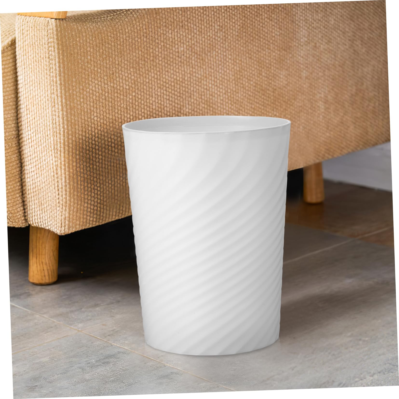 Küchenabfalleimer 12 L aus Kunststoff Weiß, Moderner Mülleimer | Haushaltsmüllbehälter, Einfach zu Reinigen, Schlichtes Design, 12-liter Format