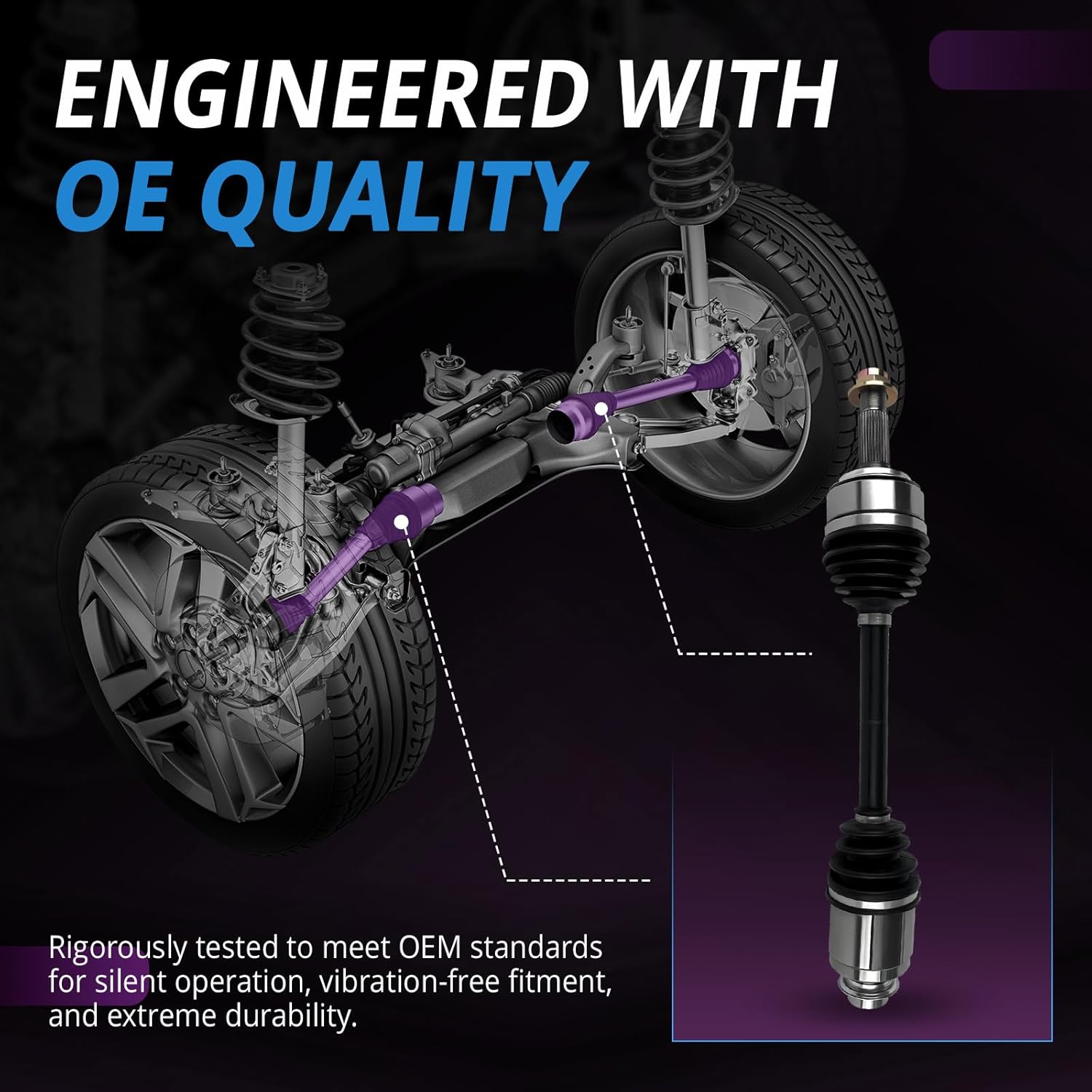 Front Right CV Axle Shaft Assembly Replacement for 2014 Honda Civic, 2008 2009 2010 2011 2012 2013 2014 2015 2016 2017 Accord, 2009 2010 2011 2012 2013 2014 Acura TSX, HO-8242