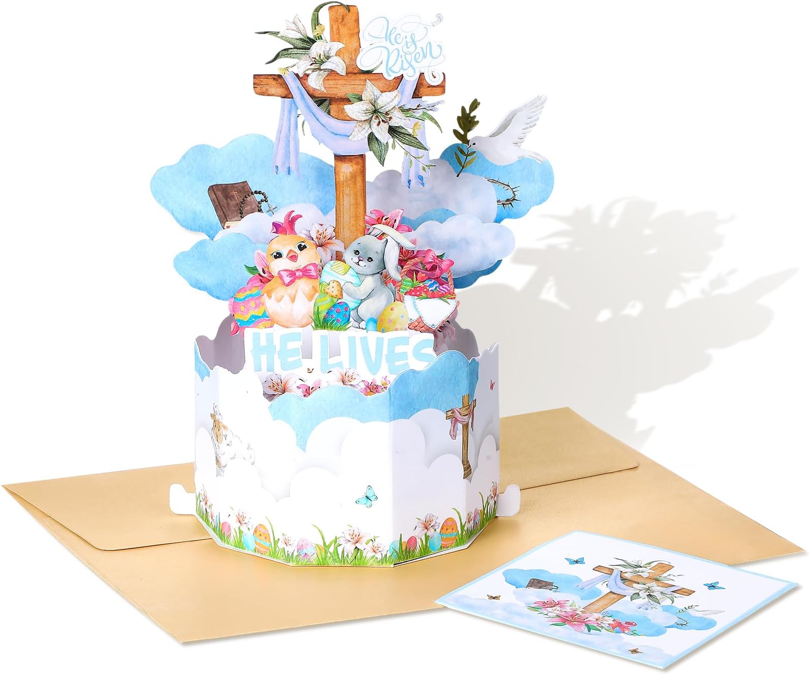 3D Pop Up Card With Envelope Easter Greeting Card ... – Vicedeal - View #5