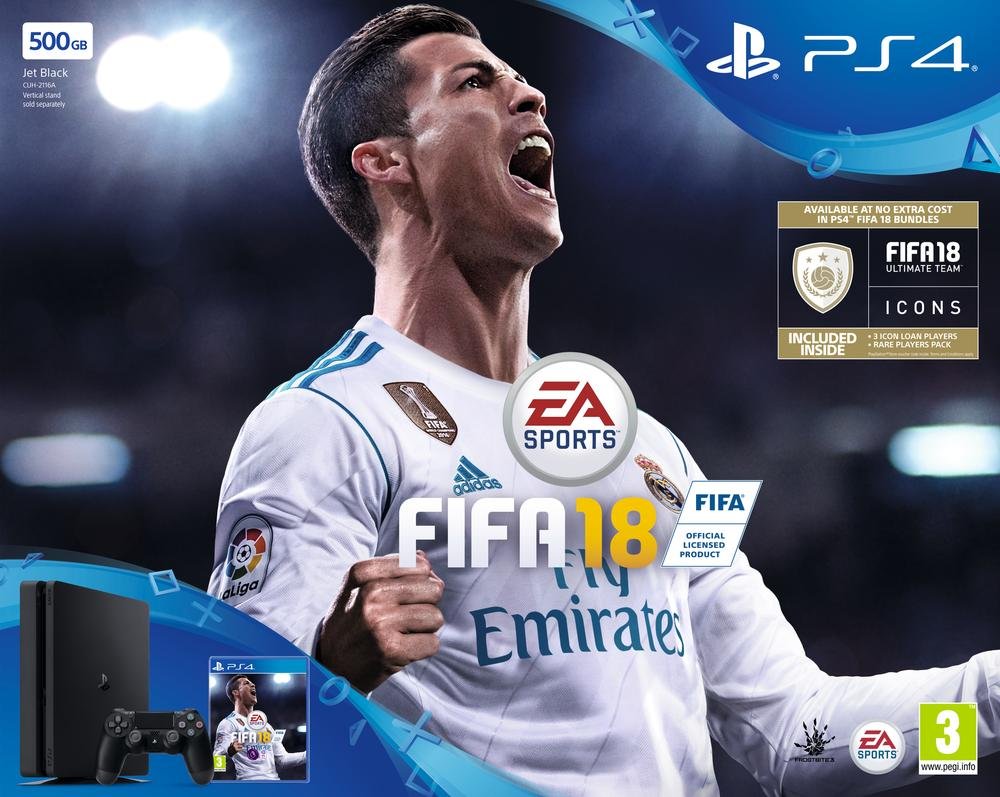 PS4 Slim 500Go + FIFA 18 [Importación francesa]