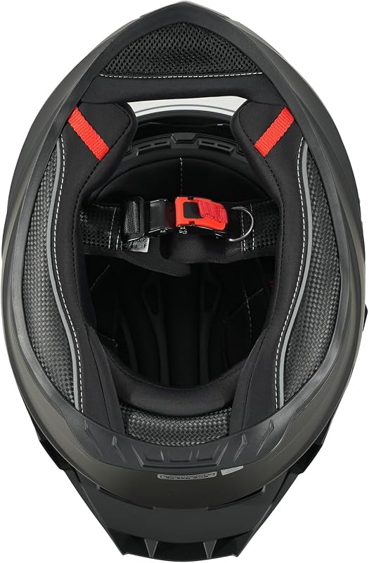 MY Motoros Bukósisak Teljes Arcvédelem Napellenző ECE 22.06 Férfi Női - M(57-58CM), matte black