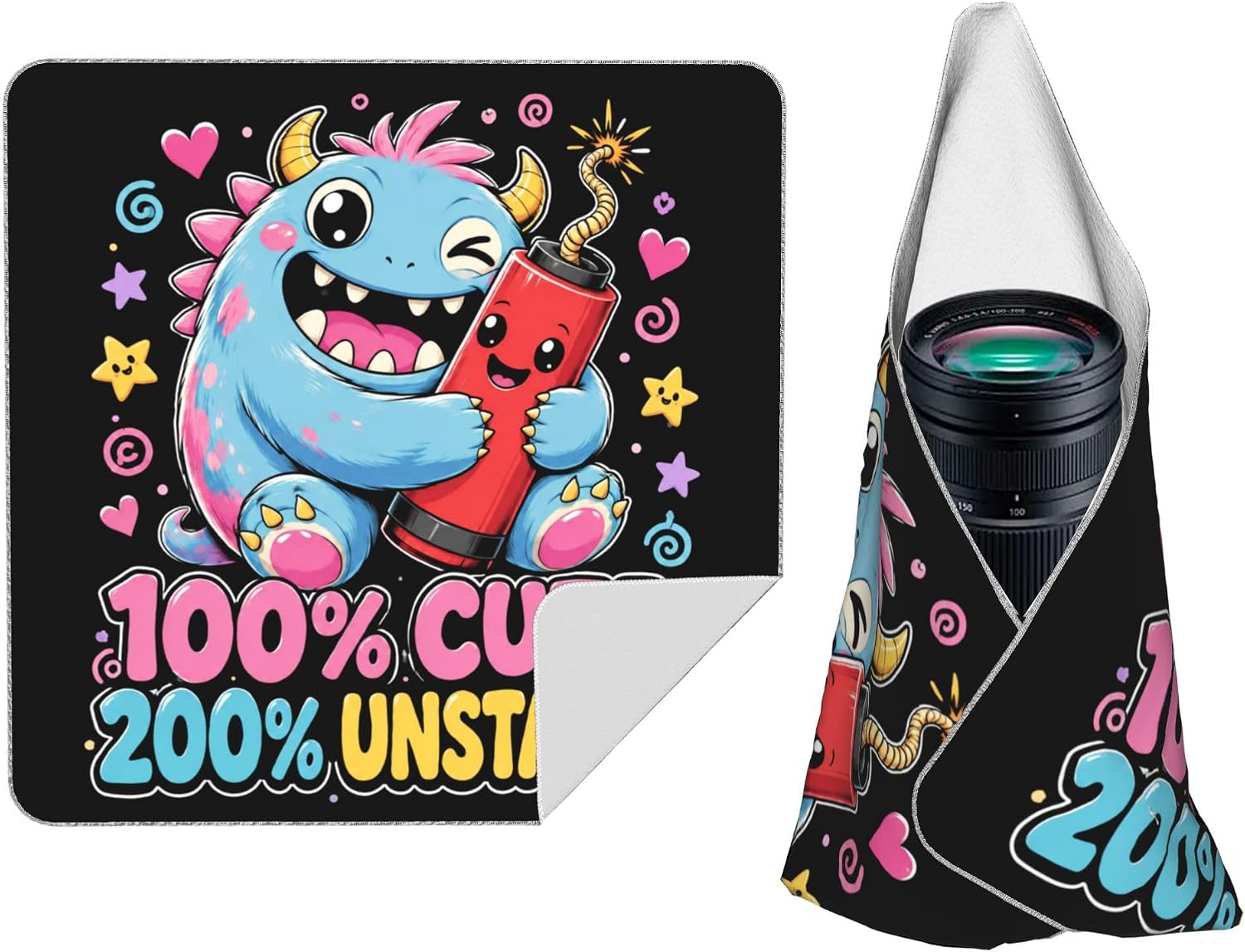 Camera Magic Wraps Cute Unstable Blue Animal Hugging Dynamite Funny 10x10in