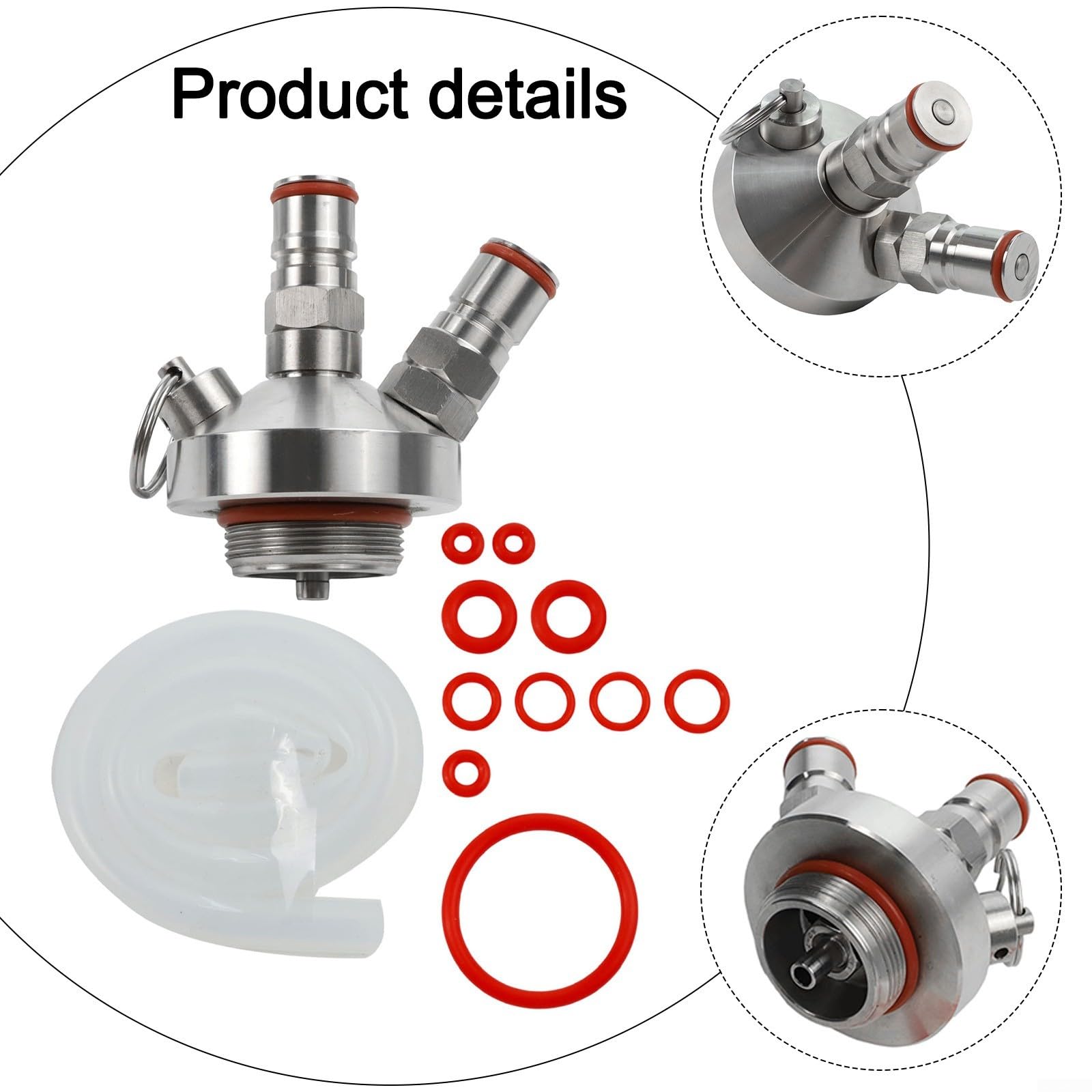 Doppelter Ball Lock für mini Keg Dispenser Edelstahl 60PSI Doppelter