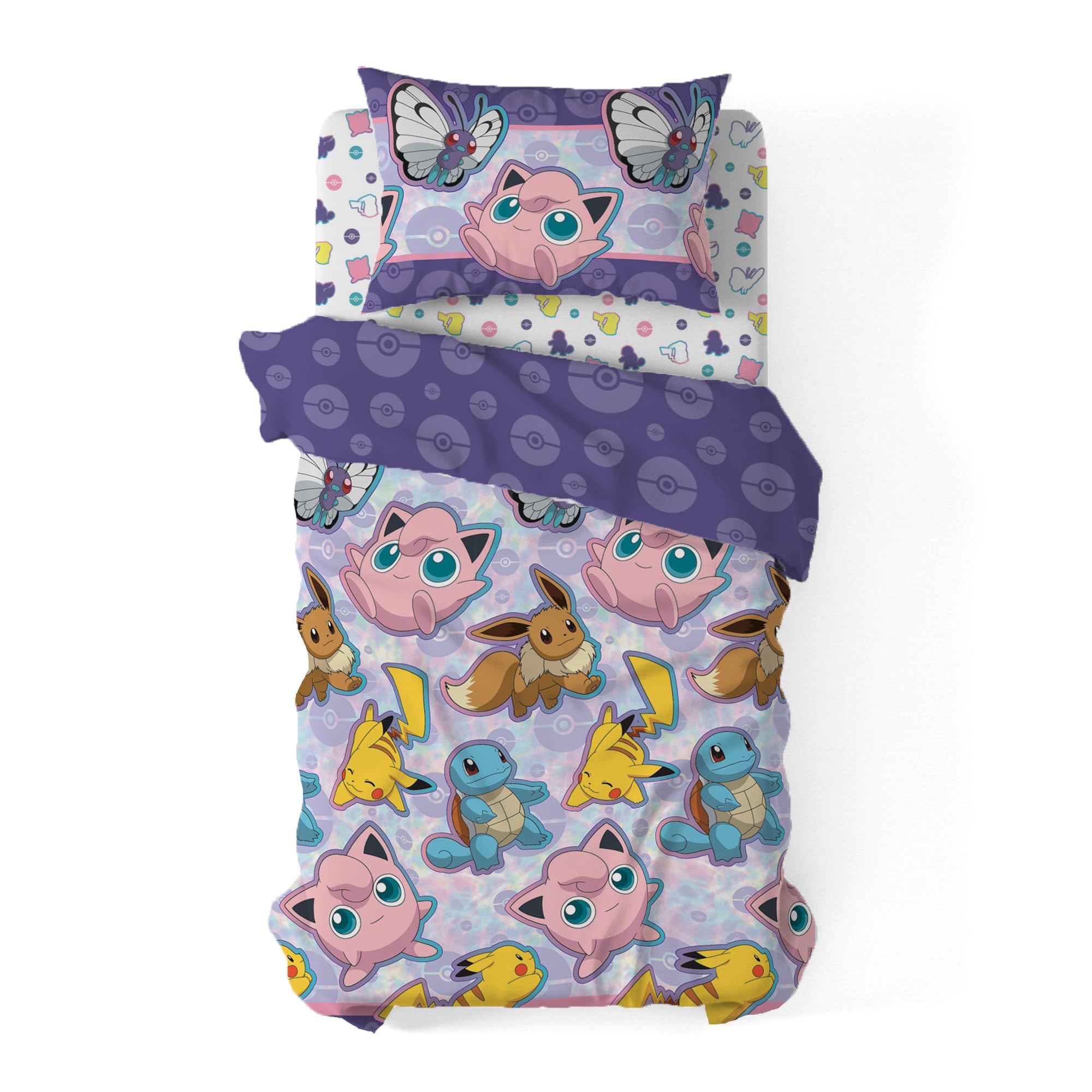 Northwest Juego de Cama rotativa Pokemon en una Bolsa, Individual, Friendly Battle