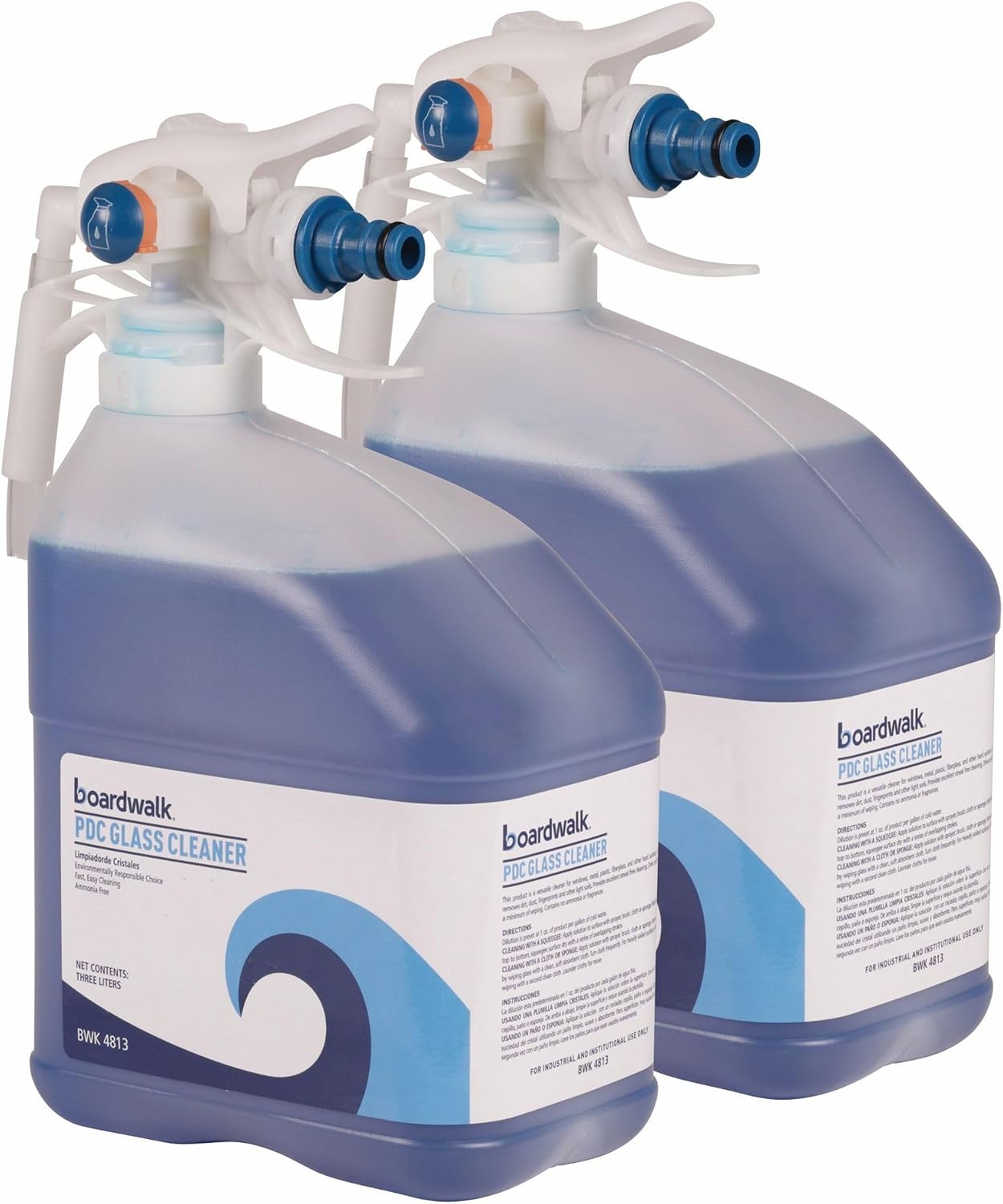Boardwalk PDC Glass Cleaner, 3 Liter Bottle, 2/Carton
